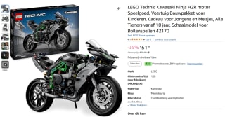 LEGO Technic Kawasaki Ninja H2R motor (42170) voor €41,99 bij Amazon