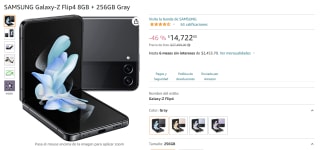 Samsung Galaxy-Z Flip4 256GB a $14,722 en Amazon