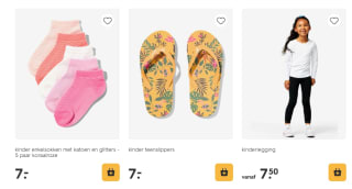 20% korting vanaf €20 bij Hema
