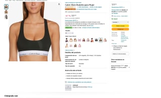 Calvin Klein Bralette para Mujer por 11,55€