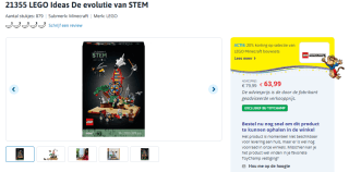 LEGO Ideas De Evolutie van STEM (21355) voor €63,99 bij Toychamp