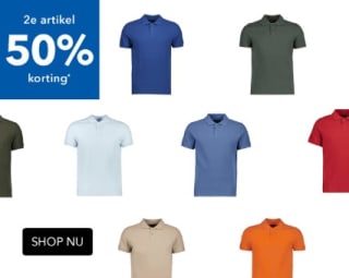 2e 50% korting op geselecteerde herenkleding bij Scapino