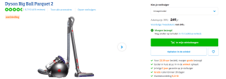 Dyson Stofzuiger zonder zak Big Ball Parquet 2 voor €249 bij Coolblue