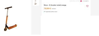 Patinete Ninco E-Scooter Junior Rocket por 79.99€