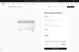 Xiaomi Mi Smart Space Heater S por solo 59,99€