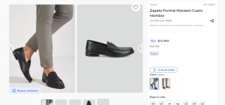Zapato Formal Mocasín Cuero Hombre por $15.990