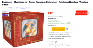 Pokemon TCG Super Premium Collection Charizard EX voor €64,99 bij Bol