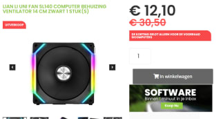 Lian Li Uni Fan SL140 (140mm RGB Fan) voor €12,10 bij Si Computers