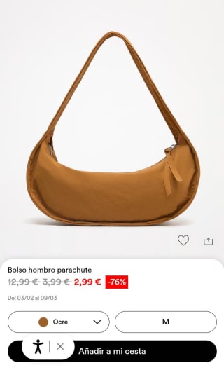 Bolso hombro parachute por tan solo 2,99€