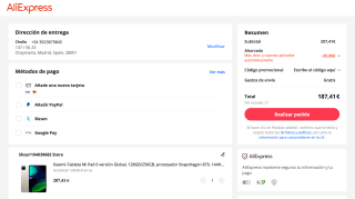 Xiaomi Pad 6 6GB/128GB por 187,41€