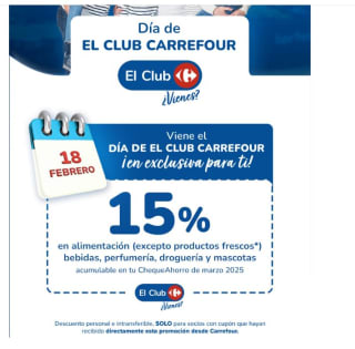 Acumula el 15% dias carrefour