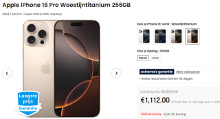 Apple iPhone 16 Pro 16 cm (6.3″) Dual SIM iOS 18 5G USB Type-C 256 GB Zand voor €1.112 bij Ochama