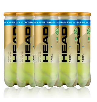 Head Padel PRO S + (2024) Lote Pack 5 Botes 15 Pelotas Padel, Profesionales, Super Veloces Homologadas Máxima Calidad Rendimiento por solo 24,57€
