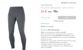 Mallas de Mujer Salomon Essential Warm por 22€