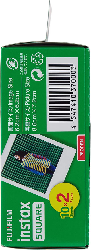 Fujifilm Instax Square Film - Wit kader - 2 x 10 stuks voor €9 bij Amazon