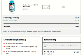 Kruidvat Vitamine B12 1000 Mcg Tabletten 120 stuks voor €3 bij Kruidvat