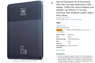 Baseus MagSafe 20,000 mAh powerbank voor €49,99 bij Amazon