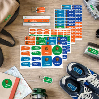 142 etiquetas personalizadas para ropa, material, mochilas y zapatos + envio gratis por 17,95€