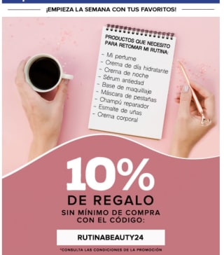 10% descuento extra sin mínimo de compra