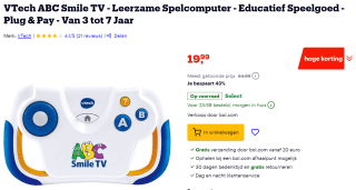 VTech ABC Smile TV voor €19,99