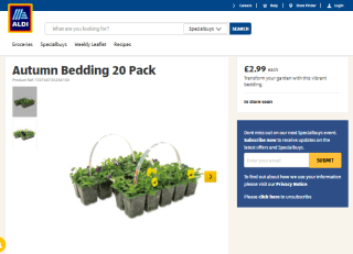 Shop 20 packs of autumn bedding from Aldi as low as £2.99