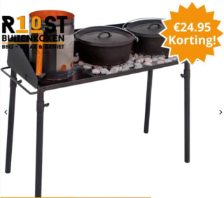 Camp Chef Dutch Oven Tafel voor €125 bij Roost Buitenkoken