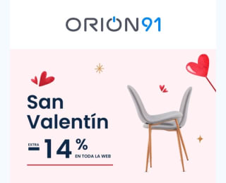 -14% Extra en toda la Web Orion91.