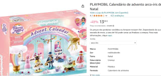 PLAYMOBIL Adventskalender Kerstmis onder de Regenboog voor €13 bij Amazon
