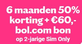 2 jaar Lebara Sim Only + gratis Bol. bon t.w.v. €60 voor €84 in totaal