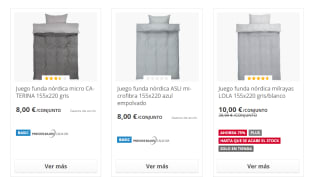 Juego funda nórdica de 155x220 para recoger desde solo 5€