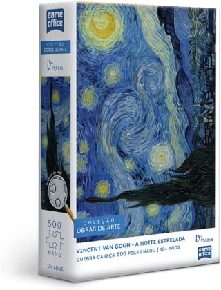 Quebra-cabeça Vincent Van Gogh: A Noite Estrelada com 500 peças - R$ 25,92