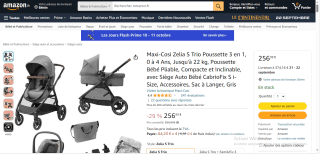 Maxi-Cosi Zelia S Trio Poussette 3 en 1 à 256,93€
