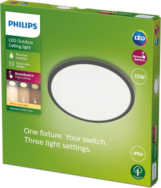 Philips SuperSlim SceneSwitch plafondlamp voor €25,99 bij Amazon