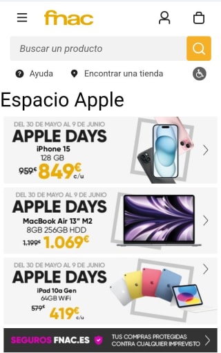 Apple Days con las Mejores Ofertas desde fnac.