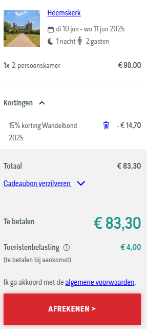 15% korting op een verblijf in alle locaties van Stayokay