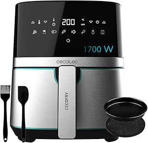 Freidora de Aire Cecotec 5,5L Air Fryer Cecofry Full Inox 5500 Pro + accesorios por solo 46,72€