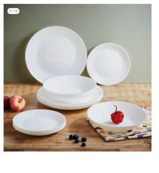 Vajilla 18 piezas vidrio opal blanco Zelie Luminarc por 16.91€ (Cuenta Nueva 8.45€)