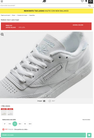 Zapatillas de cuero Reebok Club C Mujer zpor 24€