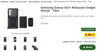 Samsung Galaxy S23+ Rugged Gadget Case Zwart voor €9,99 bij Proshop
