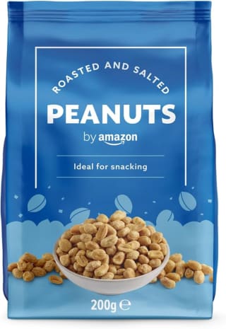 By Amazon Cacahuetes tostados y salados, 200g por 0,90€