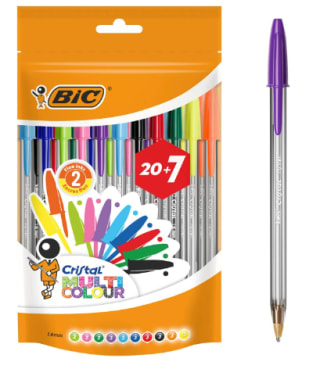 Pack de 27 bolígrafos multicolores Bic por 6.59€