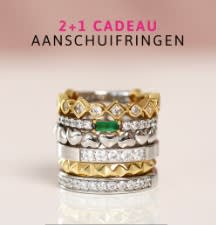 2+1 gratis op zilveren aanschuifringen bij Zinzi