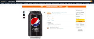 Refrigerante Pepsi Black em lata de 350ml - R$ 3,47