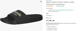 adidas Performance Adilette Shower badslippers voor €12 bij Amazon
