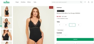 Bodysuit Microfibra Con Encaje por $8.790