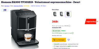 Siemens EQ300 TF301E19 Espressomachine voor €349 bij Bol