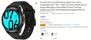 Ticwatch pro 5 smartwatch met Wear OS Gen 1 voor €269,99 bij Amazon