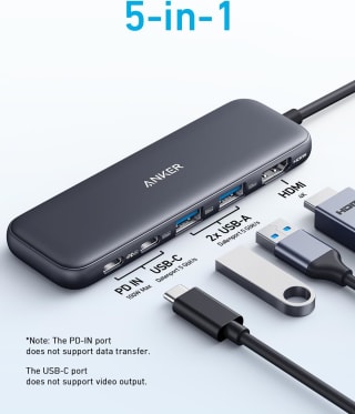 Anker 332 USB-C 5-in-1 Hub voor €17,99 bij Amazon