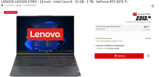 Lenovo Legion 5 Pro 16IAH7H (82RF00Q6MH) 16" gaming laptop voor €2.313,09 bij de Mediamarkt