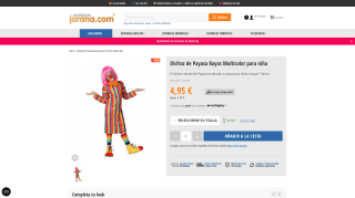 Disfraz de Payasa niña por 4,95€